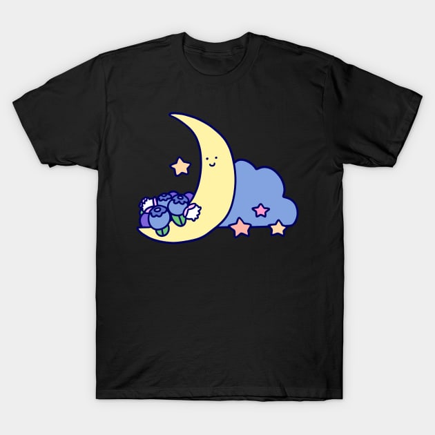 Blueberry Cresecent Moon T-Shirt by saradaboru